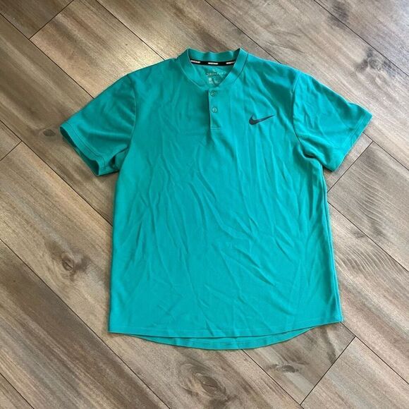 Nike Blue  Athletic Casual Polo Men‎ Medium Bin M-31 - Picture 1 of 6